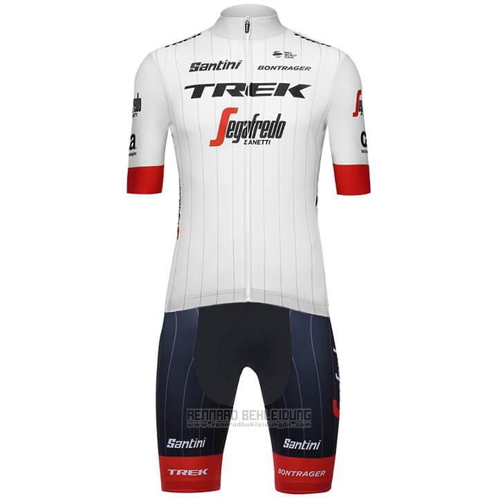 2018 Fahrradbekleidung Trek Segafredo Tour de France Wei Rot Trikot Kurzarm und Tragerhose